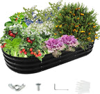 6X3X1 FT Oval Galvanized Metal Garden Raised Bed/Plant Box - Image 9