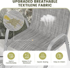 UDPATIO Patio Chairs Set of 4, Stackable Silver Outdoor Dining Chairs - Image 4