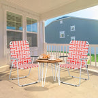 VINGLI Patio Lawn Webbed Folding Chairs Outdoor Beach Portable Camping Chair - Image 2