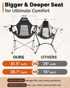 KingCamp Hammock Camping Chair, Swinging Portable Folding Camp Chairs - Image 5