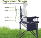 ALPHA CAMP Heavy Duty Camping Chair 500LBS Capacity, Oversized Folding Chair - Image 6