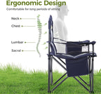 ALPHA CAMP Heavy Duty Camping Chair 500LBS Capacity, Oversized Folding Chair - Image 5