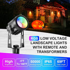 Outdoor Landscape Lighting, 6 Pack RGB Outdoor Spot Lights - Image 7