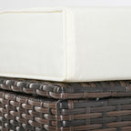 Outsunny 20" Patio Wicker Ottoman, Additional Seating, Side Table - Image 10