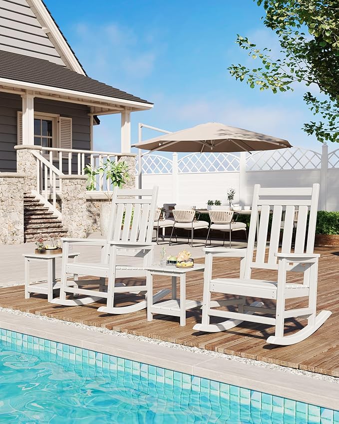 GarveeLife Poly Lumber Rocking Chair Outdoor Set of 6 - Image 6
