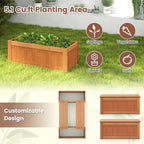 Giantex Set of 2 Outdoor Bench, Wood Raised Garden Bed w/Open Base, - Image 5