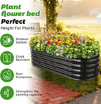 17" Tall Outdoor Garden Raised Garden Bed Kits, 5ft X 2ft Oval, 0.8MM Thick - Image 2