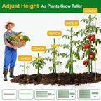 WAENLIR 16 Inch 72 Pack Extendable Garden Stakes Kit, DIY 4ft 5ft 6ft 7ft 8ft - Image 2