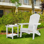 Double Adirondack Outdoor Side Table Weather Resistant, Patio Rectangular End - Image 2