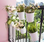Dahey 10 Pcs Hanging Flower Pots Metal Iron Bucket Planter - Image 5