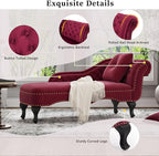 Merax 62'' Velvet Chaise Lounge Indoor - Image 3