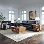 Signature Design by Ashley Bryceview Contemporary Leather Match Tufted Sofa - Image 8