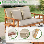 Tangkula Outdoor Acacia Wood Daybed - Image 9