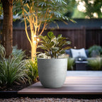 Kante 18 Inch Dia Round Concrete Planter, Indoor Outdoor Large Plant Pot - Image 3