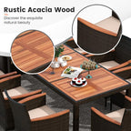 Tangkula 11 Piece Rattan Outdoor Dining Set - Image 3