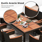 Tangkula 11 Pieces Rattan Outdoor Dining Set - Image 3
