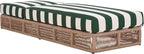 SAFAVIEH Outdoor Collection Gillian Heather Tan & Hunter Green Stripe Chaise - Image 8