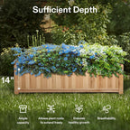 VIVOSUN 3.6 x 1.3Ft Wooden Raised Garden Bed, 43.5 x 16 x 14 Inches, Outdoor - Image 2