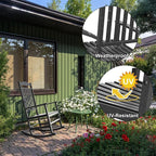 Patio Rocking Chair Outdoor Set of 1, Weather Resistant Poly Resin Oversized - Image 7