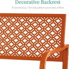 Best Choice Products Outdoor Bench 2-Person Metal Steel Benches Furniture - Image 5