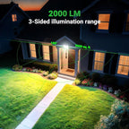 intelamp Solar Flood Lights Outdoor Waterproof, 20000mAh 2000LM Floodlight - Image 3