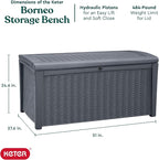 Keter Outdoor Storage Deck Box for Patio, Backyard & Garden, 110 Gal, Organizing - Image 3