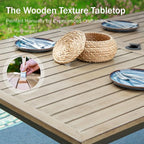 PHI VILLA 7-Piece Outdoor Dining Set, Heavy Duty Patio Table and Chairs Set - Image 8