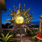 HOMEIMPRO Large Sun Solar Garden Decor Lights Outdoor Garden Gifts Mom Dad by Homeimpro