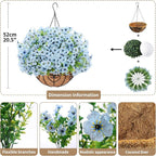 Artificial Hanging Flower for Outdoors, Fake Hanging Basket for Outside - Image 2