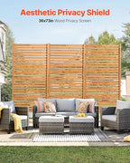 VEVOR Wooden Privacy Screen, Freestanding Wood Privacy Panel - Image 3