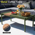 Sundale Outdoor 9 Pieces Patio Furniture Set, U-Shaped Outdoor Sectional Sofa - Image 4