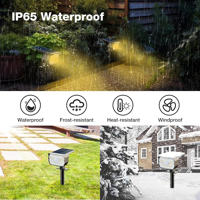 nipify 12 Pack Solar Spot Lights Outdoor Motion Sensor - Image 5
