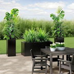 Galvanized Steel Planter Black Metal Outdoor Planter Powder Coated 32" x 12" x - Image 4