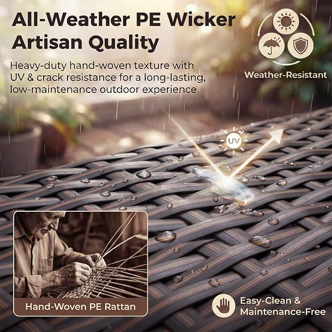 NICESOUL 6 Piece L-Shaped Patio Furniture Set - Image 8