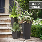 Tierra Verde 2-Pack Indoor & Outdoor Self-Watering Square Planters - Image 9