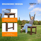 VINGLI Outdoor Wood Bench - Image 4