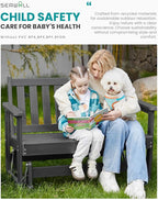 SERWALL Outdoor Glider Bench Set of 2, HDPE Weather-Resistant Swinging Bench - Image 3