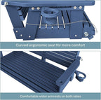 HDPE Porch Swing with 18/8 Stainless Steel Bolts, Ergonomic Design, Ultra - Image 5