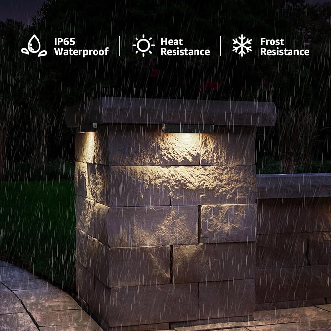 SUNVIE 7 Inch Retaining Wall Lights 5W LED Hardscape Lighting 12V-24V Low - Image 5