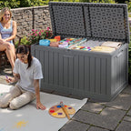 JUMMICO 250 Gallon Outdoor Resin Deck Box - Image 6