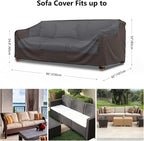 Heavy Duty Patio Sofa Cover Waterproof, Mrrihand 3-Seater Outdoor Sofa Loveseat - Image 2