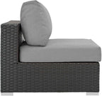 Modway EEI-1854-CHC-GRY Sojourn Wicker Rattan Outdoor Patio Sunbrella Fabric - Image 3