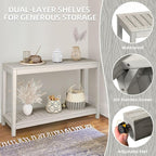 DWVO 48" Console Table, HIPS Material Indoor Outdoor Multifunctional Buffet Bar - Image 4