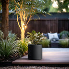 Kante 12.6" Dia Round Concrete Planter, Modern Style Large Cylindrical Plant Pot - Image 2