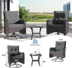 Kullavik 11 Pieces Outdoor Patio Furniture Set, PE Wicker Rattan Sectional Sofa - Image 9