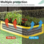 Vengarus 6x3x1FT Galvanized Raised Garden Bed Kit, Outdoor Metal Planter Box - Image 5