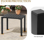 Crestlive Products Outdoor Side Table Set of 2, Aluminum Rectangular Side/End - Image 6