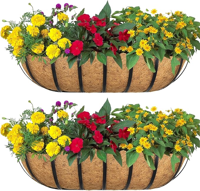 2pack 16-inch Window Sill Window Railing Planters by SMYAXUNW