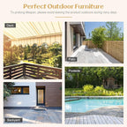 Tangkula Rattan Outdoor Storage Cabinet, Patiojoy Outdoor Cabinet - Image 9