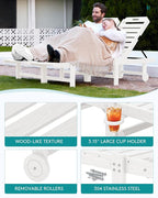 SERWALL Outdoor Chaise Lounge Set of 2 - Image 4